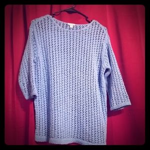 J jill 3/4 sleeve knit tee size small